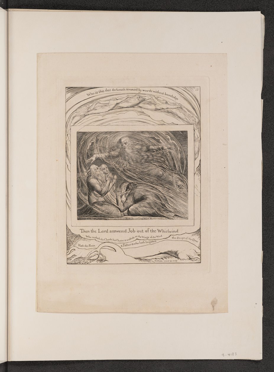 Herren svarer Job ut av virvelvinden av William Blake