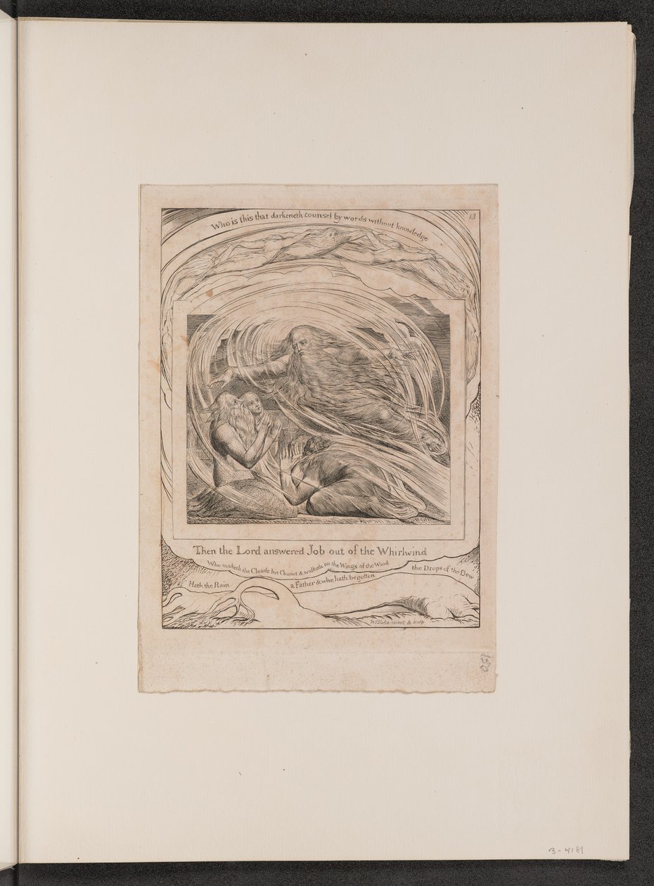 Herren svarer jobb ut av virvelvinden, 1825. av William Blake