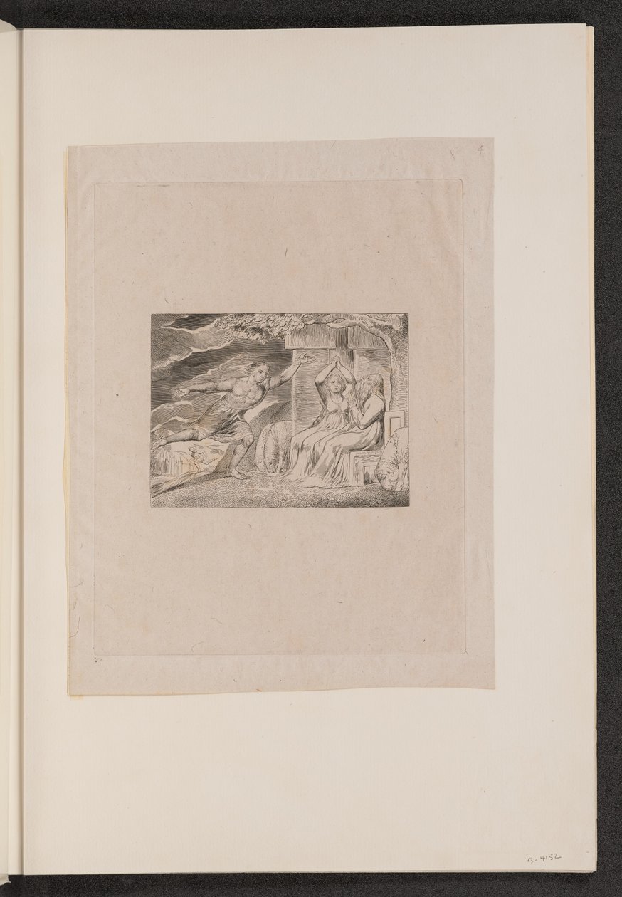 Sendebudene forteller Job om hans ulykker av William Blake