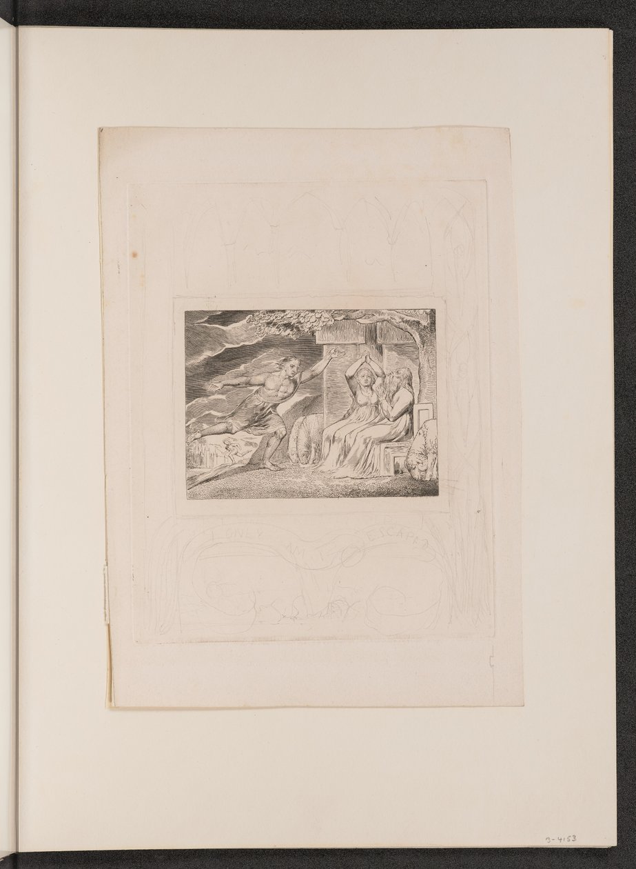 Sendebudene forteller Job om hans ulykker av William Blake