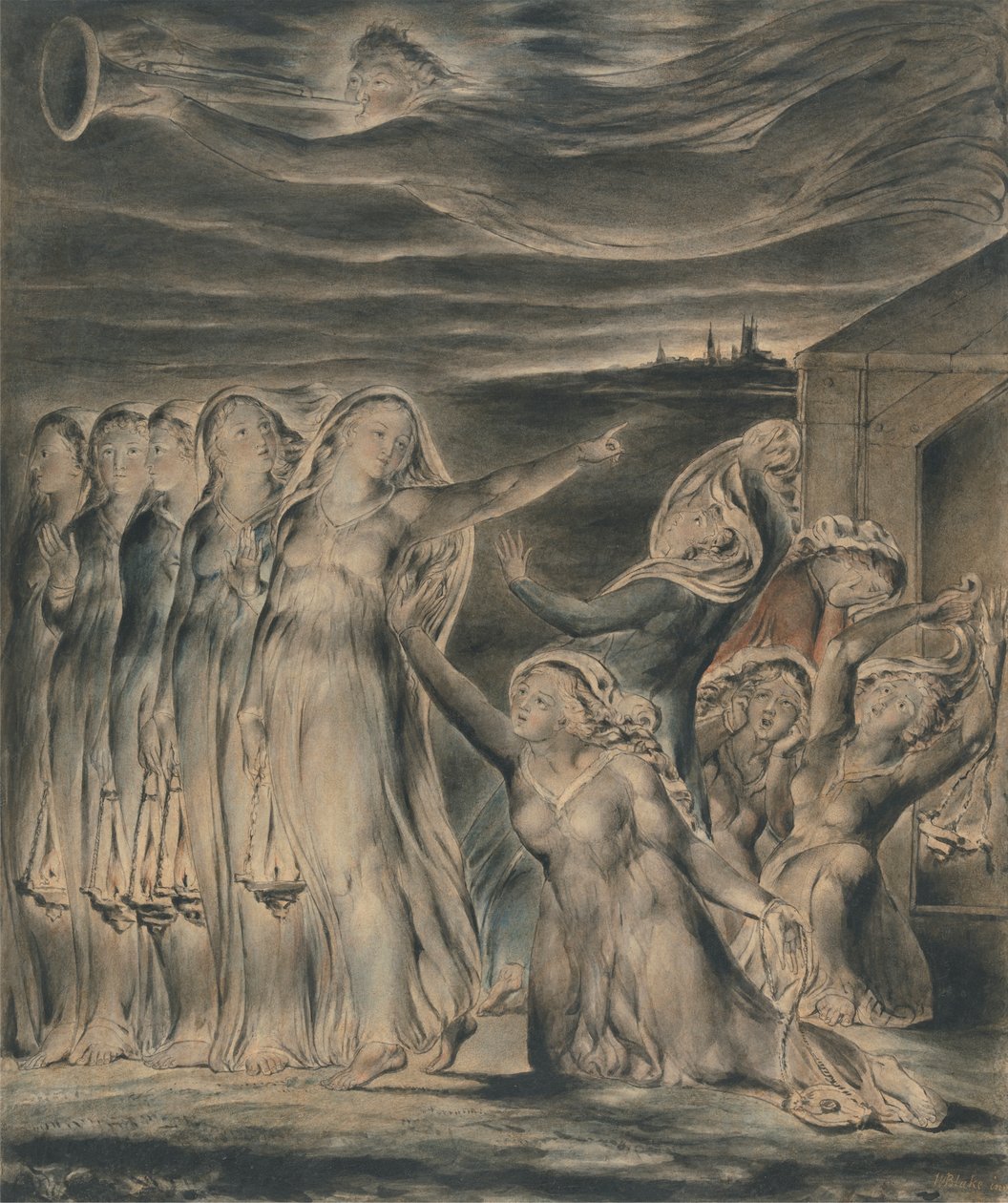 Lignelsen om de vise og tåpelige jomfruer av William Blake