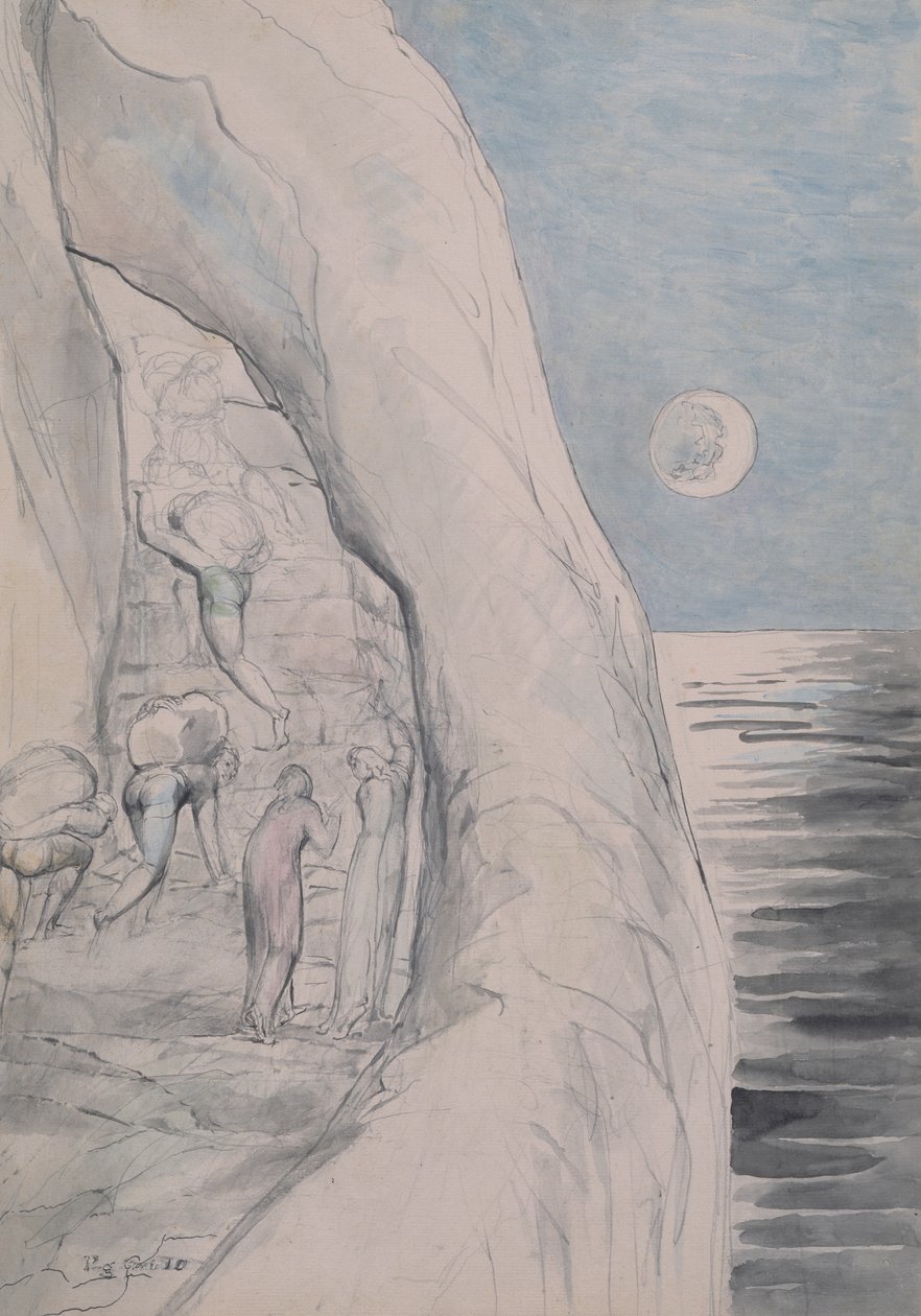 De stolte under sine enorme belastninger 1824-27 av William Blake