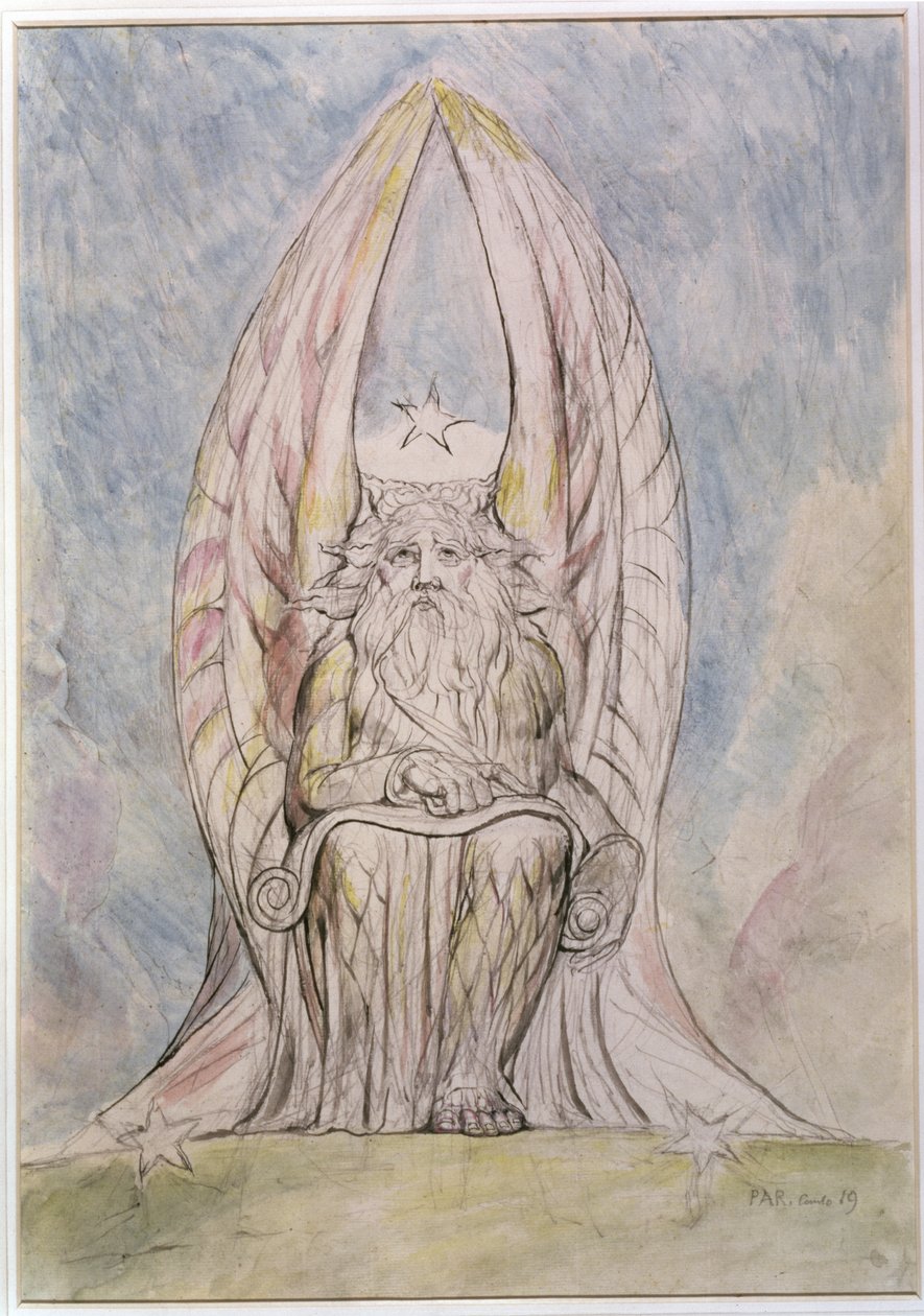 The Recording Angel, illustrasjon fra Canto 19 "Paradiso" av "Divine Comedy" av Dante Alighieri av William Blake