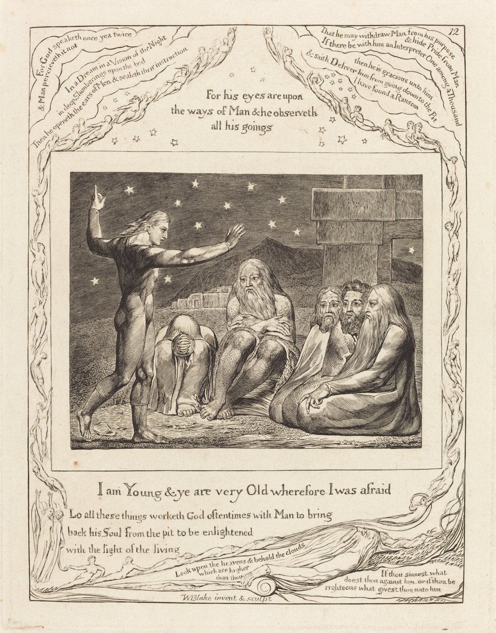 Elihus vrede av William Blake