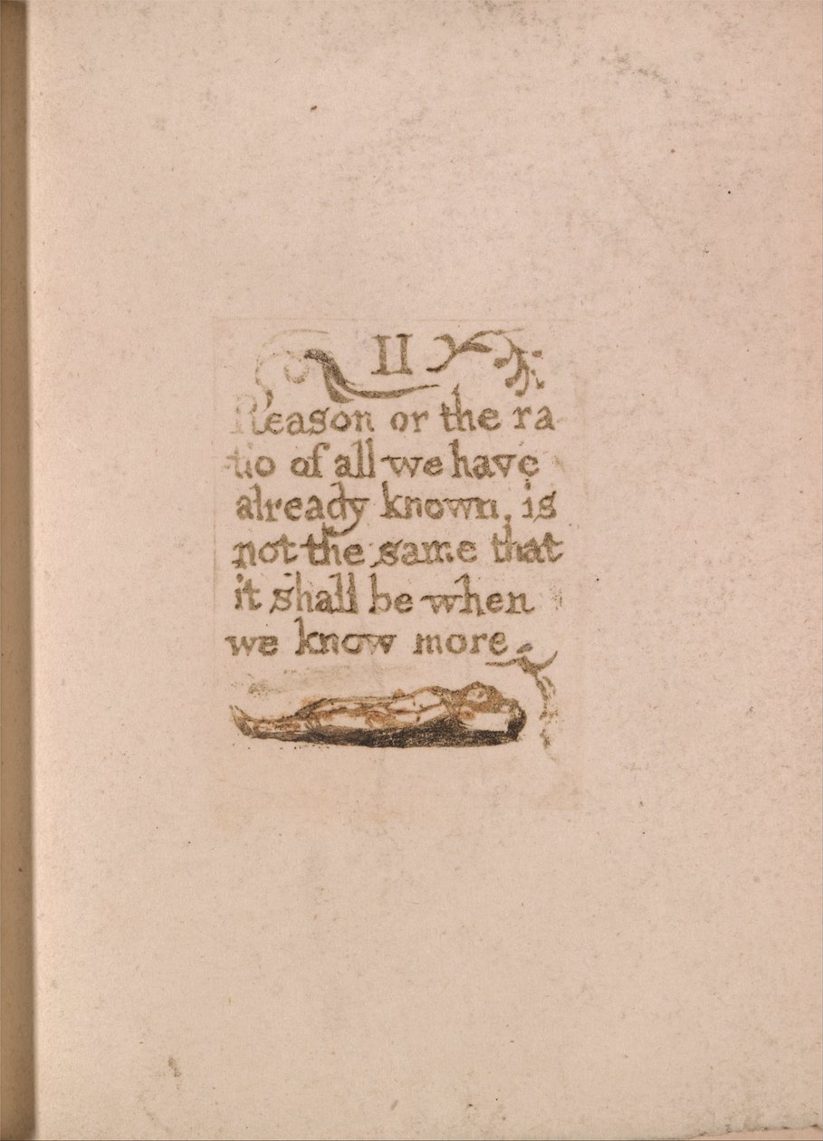 Det er ingen naturlig religion, plate 11, II grunn eller forholdet . . . . (Bentley b4) av William Blake