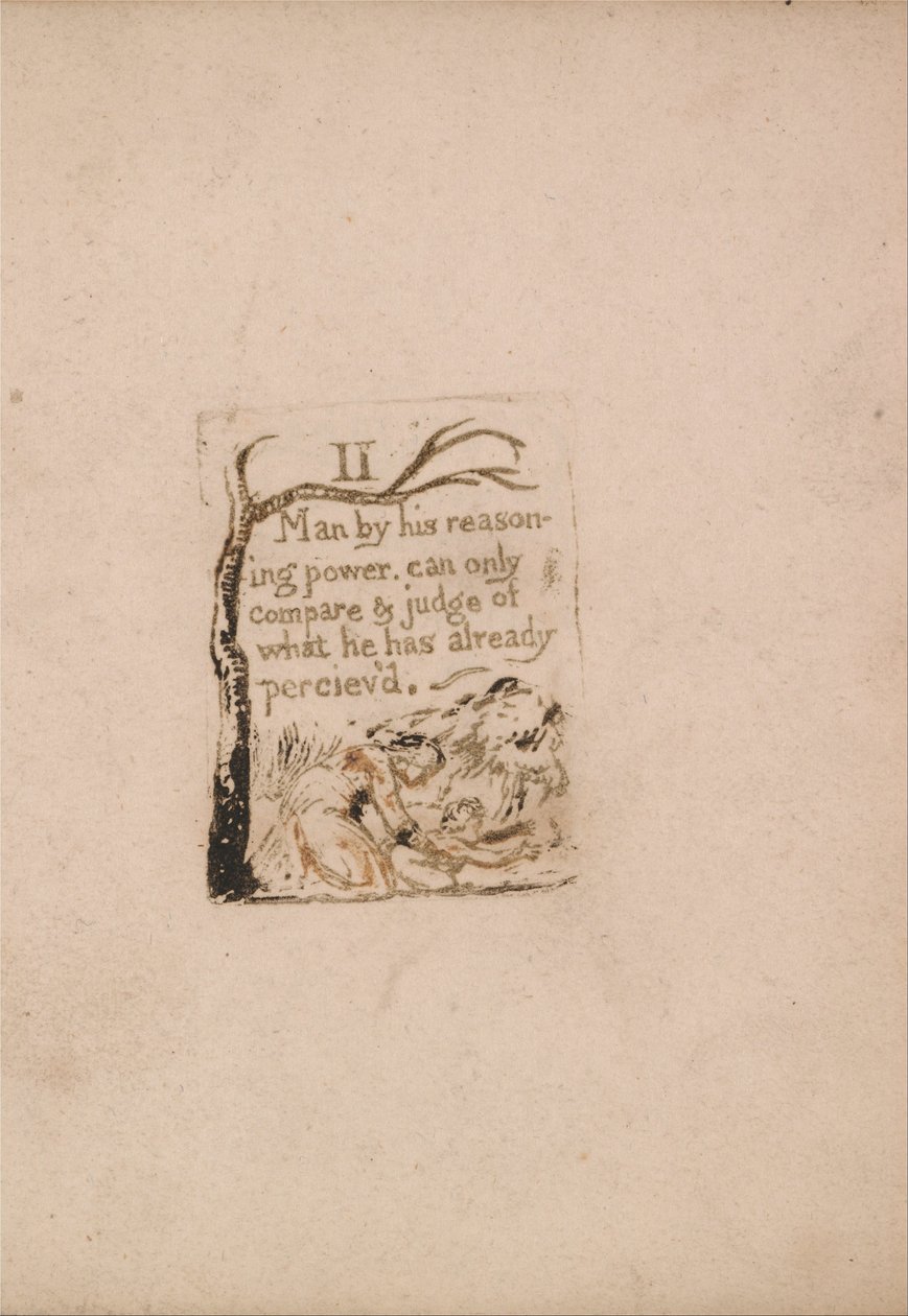 There Is No Natural Religion, Plate 4, II Mennesket ved sin resonnementkraft. . . . (Bentley a5) av William Blake