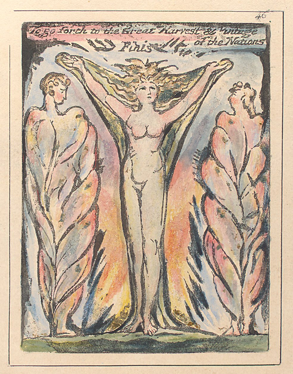 For å gå videre til Great Harvest & Vintage of the Nations, ca. 1811 av William Blake
