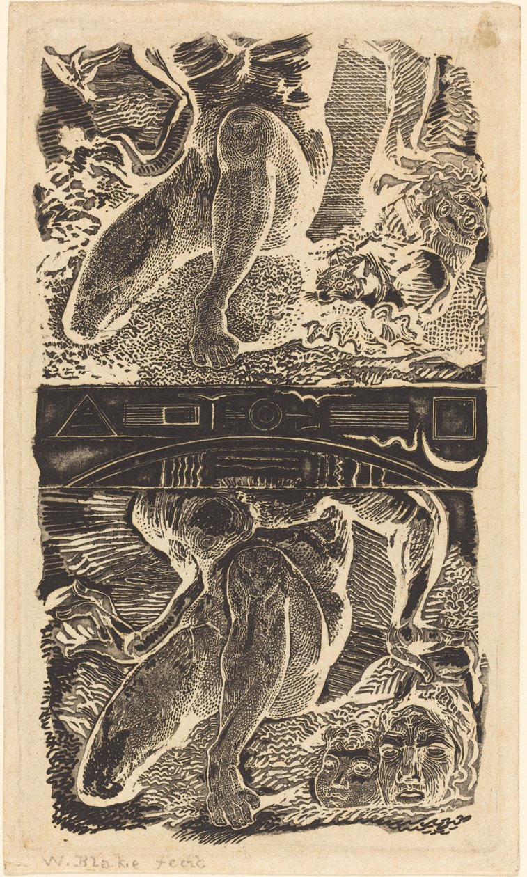 Ukjent emne La Ham se opp i himmelen og le i den lyse luften, muligens ca. 1805. av William Blake