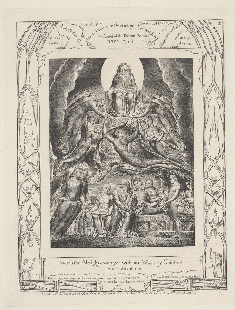 Da den Allmektige ennå var med meg, Da mine barn var om meg av William Blake