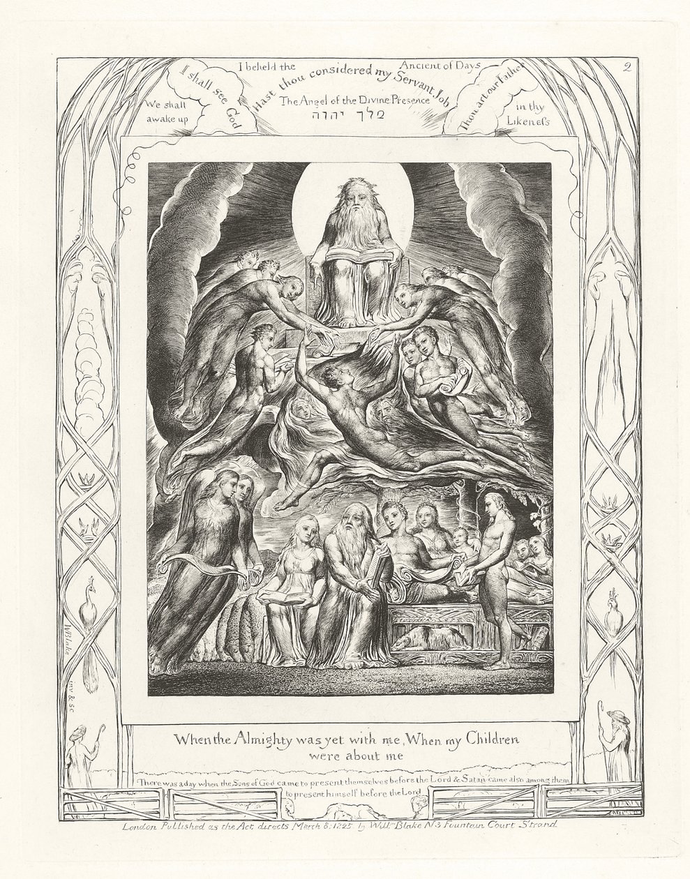 Da den Allmektige ennå var med meg, Da mine barn var om meg av William Blake