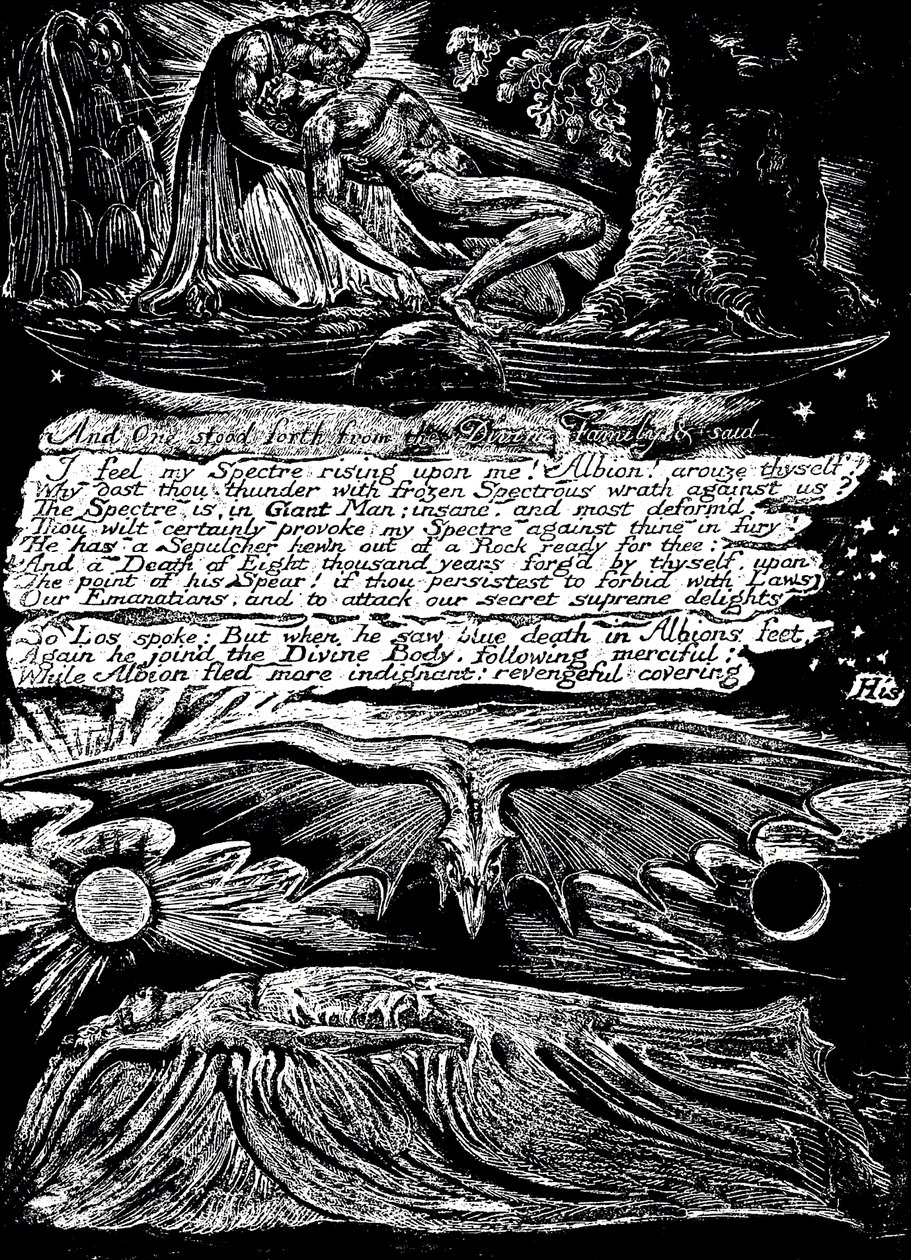 William Blake 1757-1827, engelsk mystiker, poet, maler og gravør, 1804-1820 av William Blake