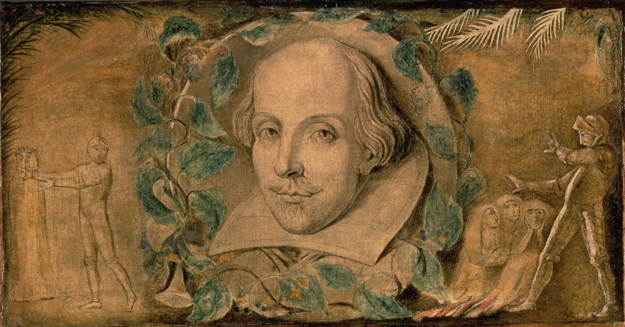 William Shakespeare, ca. 1800-03 (tempera på lerret) av William Blake