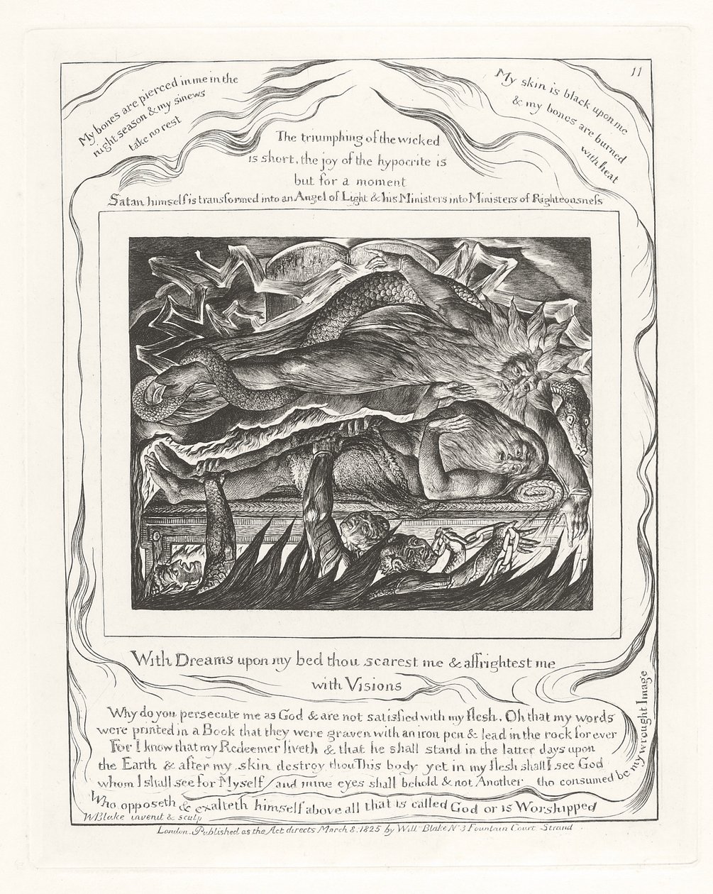 Med drømmer på sengen min skremmer du meg og skremmer meg med visjoner av William Blake