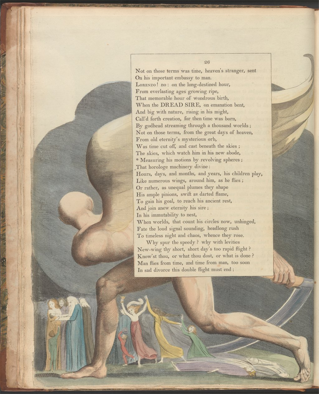 Young's Night Thoughts, side 25, "Se ham, når han går forbi; hva blir da sett" av William Blake