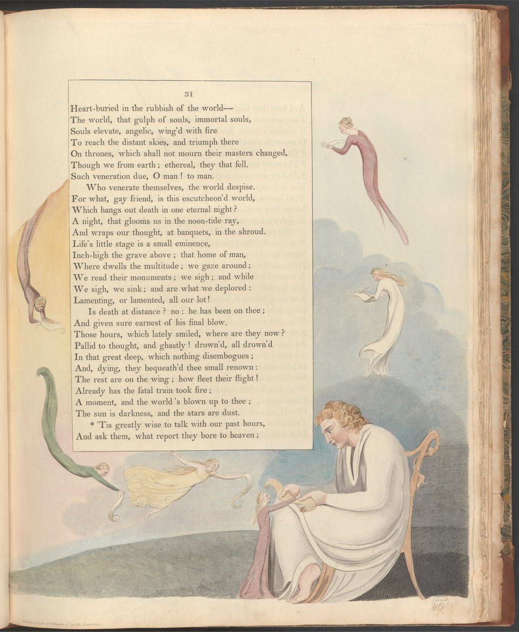 Young's Night Thoughts, side 31, "Det er veldig lurt å snakke med de siste timene våre" av William Blake