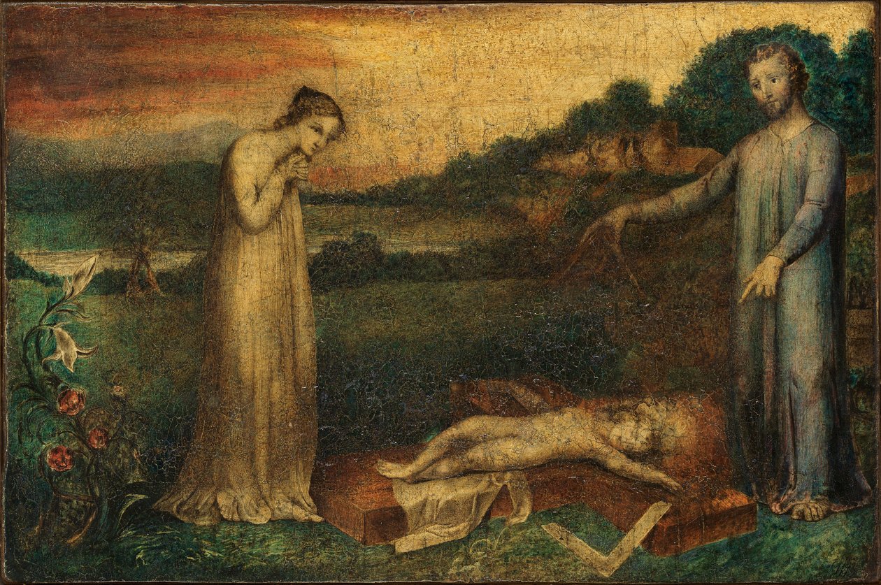 objekt 14 (Butlin 410)-- Kristusbarnet sover på et kors mellom ca 1799 og ca 1800 av William Blake
