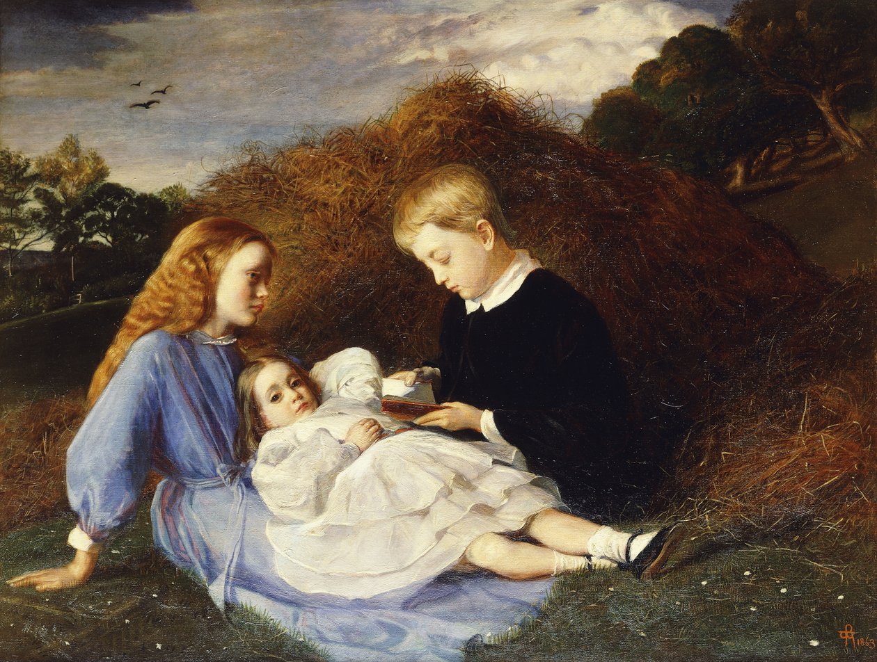 Amy, Dorothea og Hungerford Wren Hoskyns, 1863 av William Blake Richmond