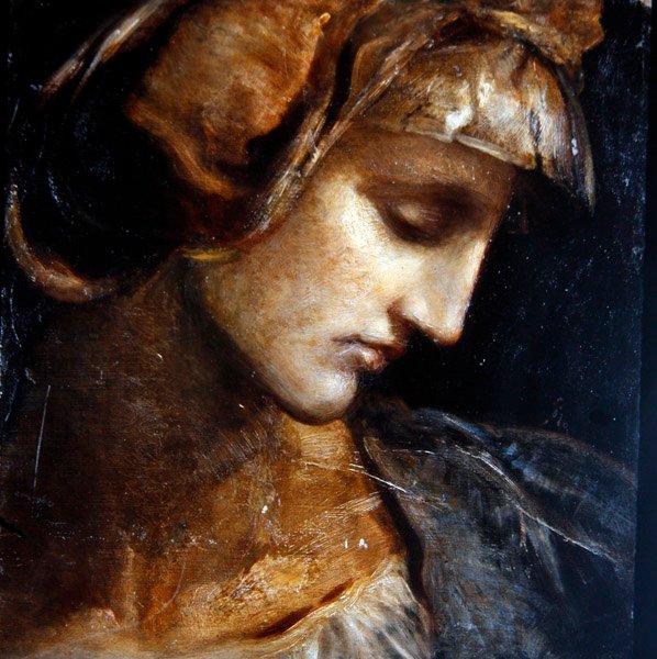 Classical Head Study, ca. 1865 (olje om bord) av William Blake Richmond