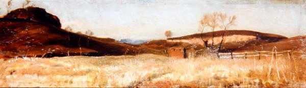 Dawn, Umbria, ca. 1895 (olje på panel) av William Blake Richmond