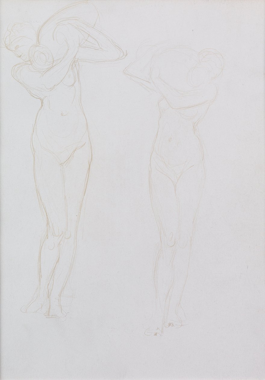 Studie (metalpoint) av William Blake Richmond