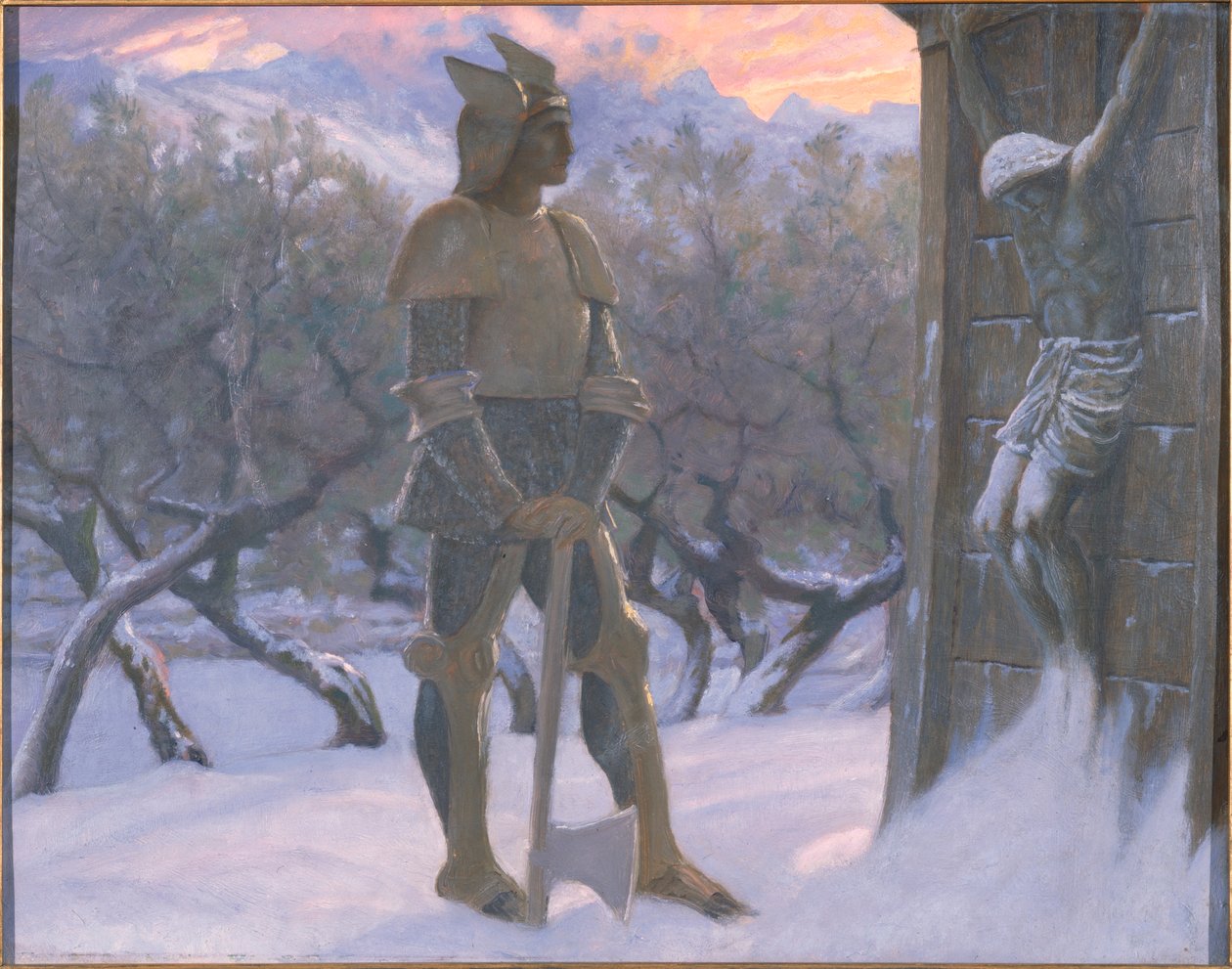 Hunen og krusifikset av William Blake Richmond