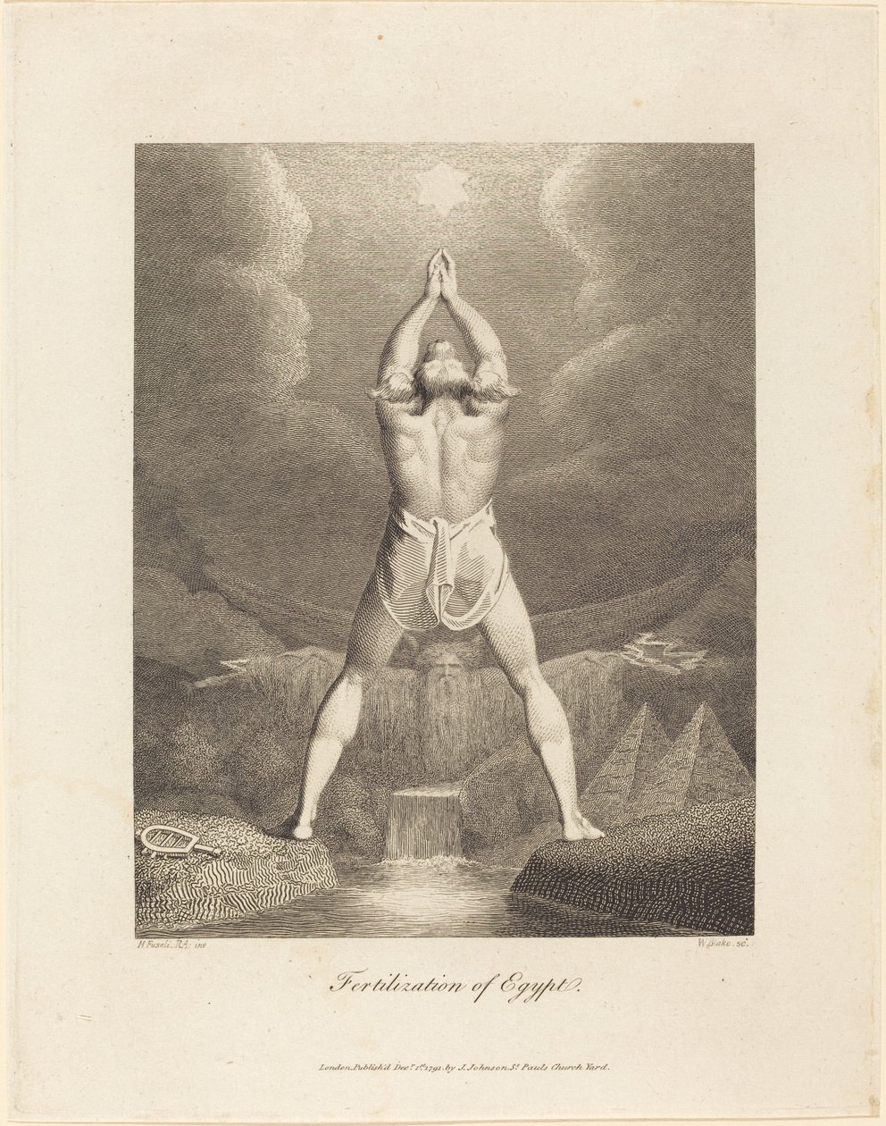 Befruktning av Egypt av William Blake after Henry Fuseli