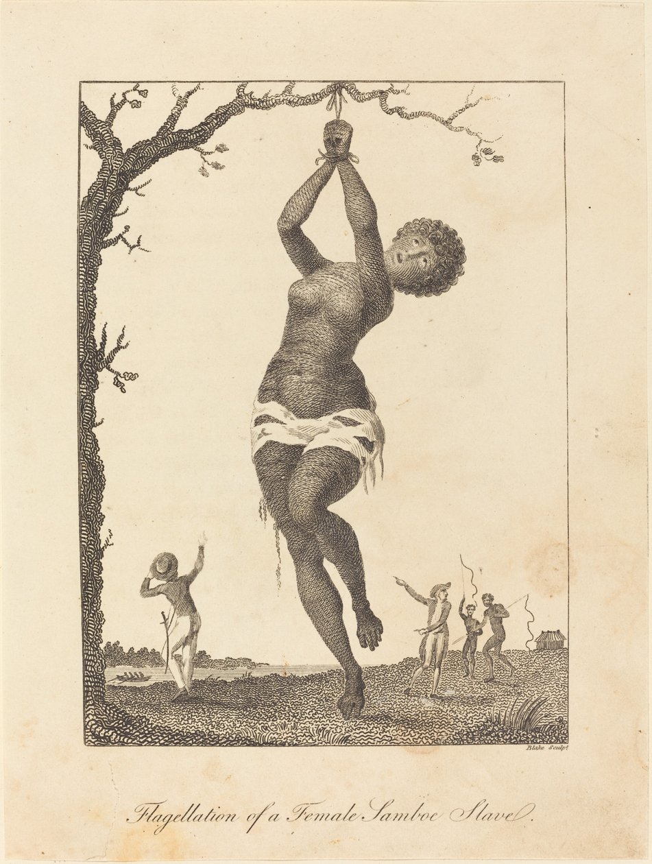 Flagelering av en kvinnelig samboslave av William Blake after John Gabriel Stedman