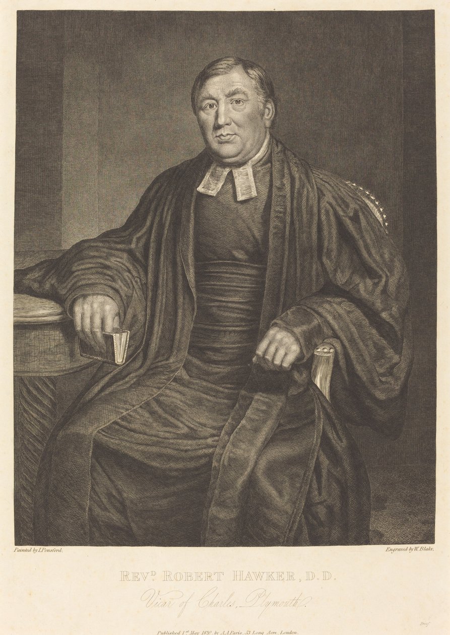 Pastor Robert Hawker, D.D. av William Blake after John Ponsford