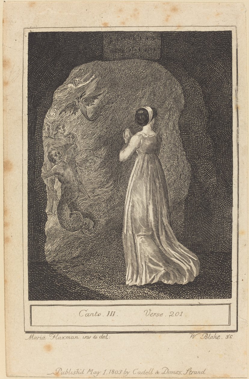 Canto III, vers 201 av William Blake after Mary Ann Flaxman