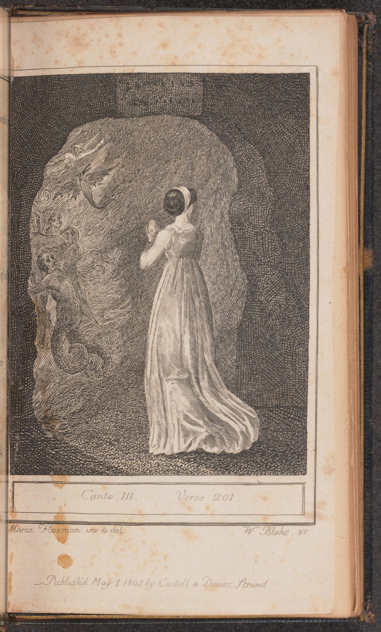Canto III, vers 201 av William Blake after Mary Ann Flaxman