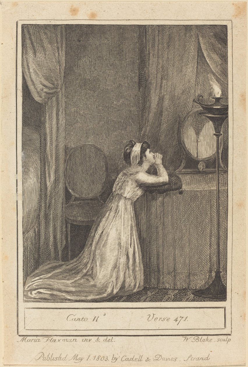 Canto II, vers 471 av William Blake after Mary Ann Flaxman