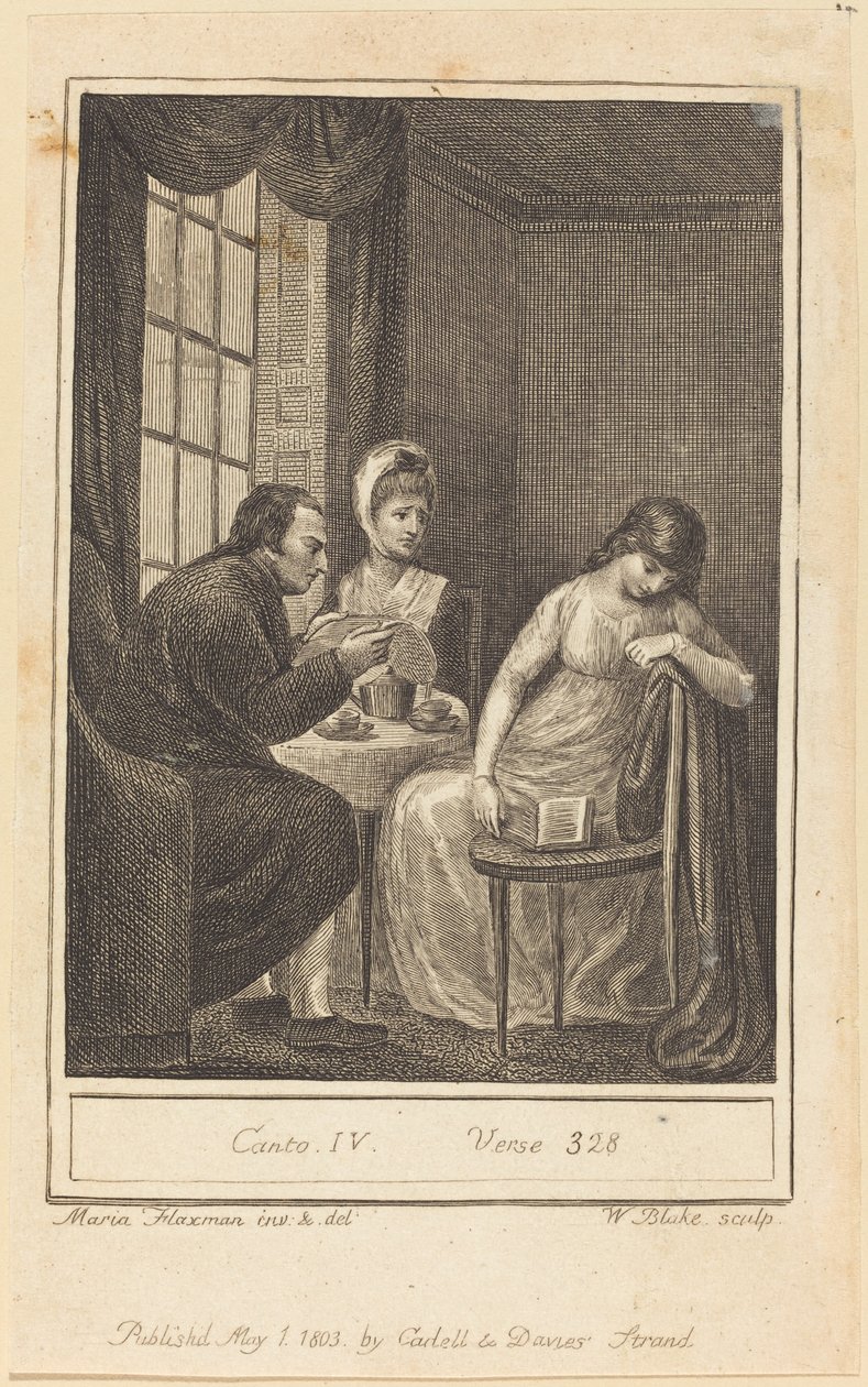 Canto IV, vers 328 av William Blake after Mary Ann Flaxman