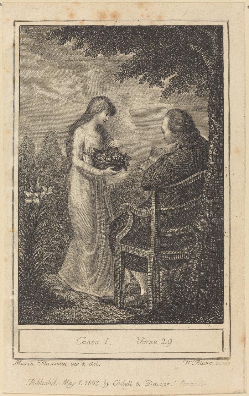 Canto I, vers 29 av William Blake after Mary Ann Flaxman
