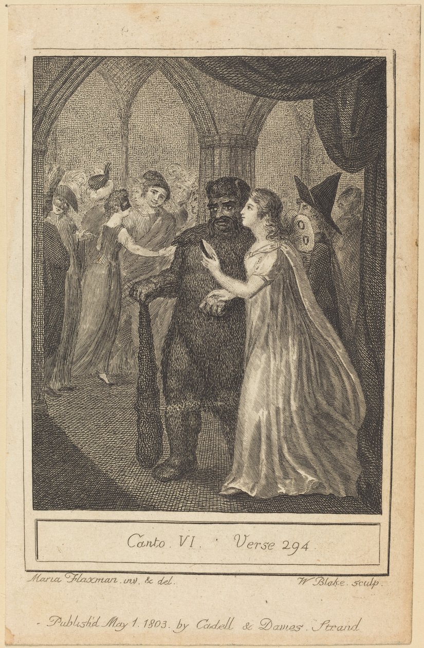 Canto VI, vers 294 av William Blake after Mary Ann Flaxman