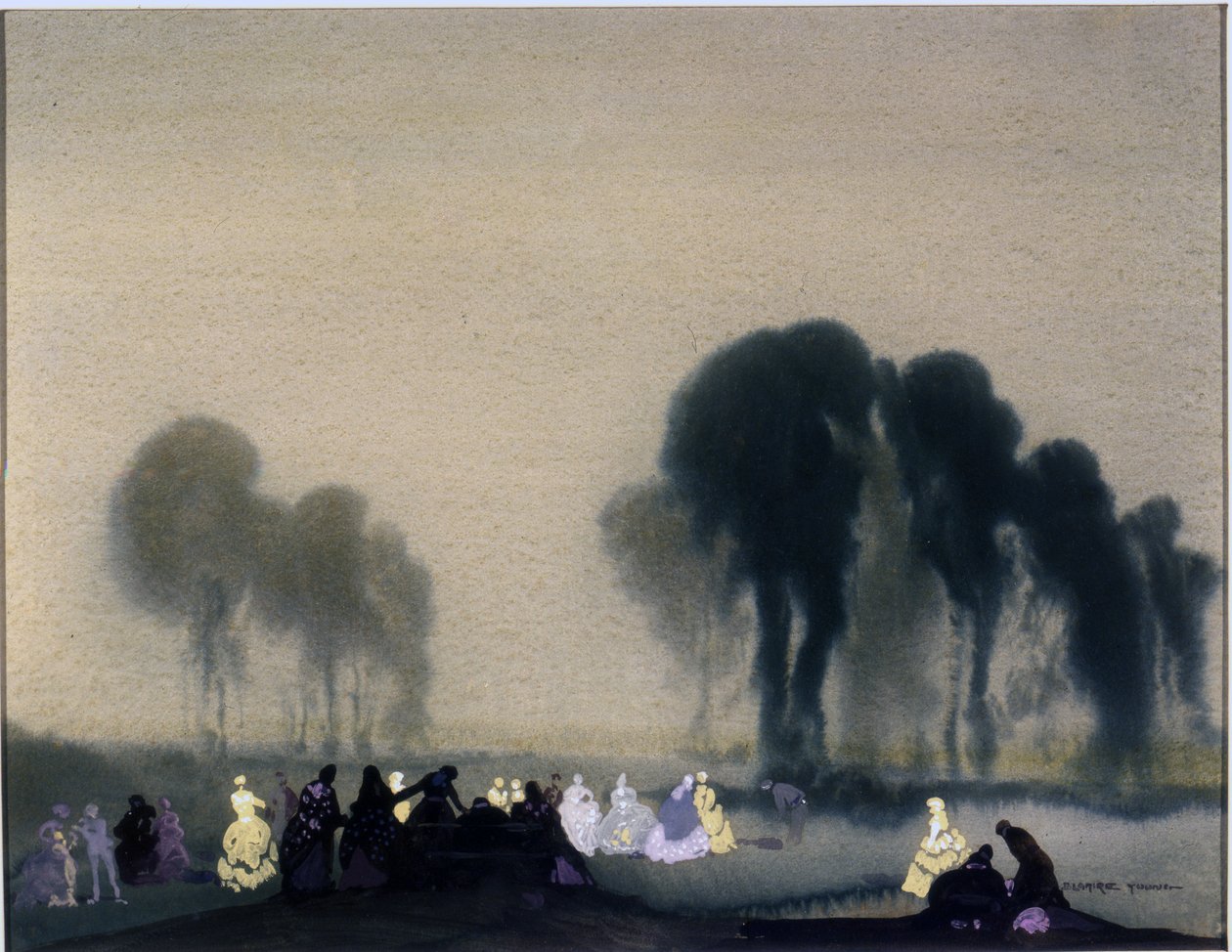 Moonlight Revels, ca. 1924 (w/c på papir) av William Blamire Young