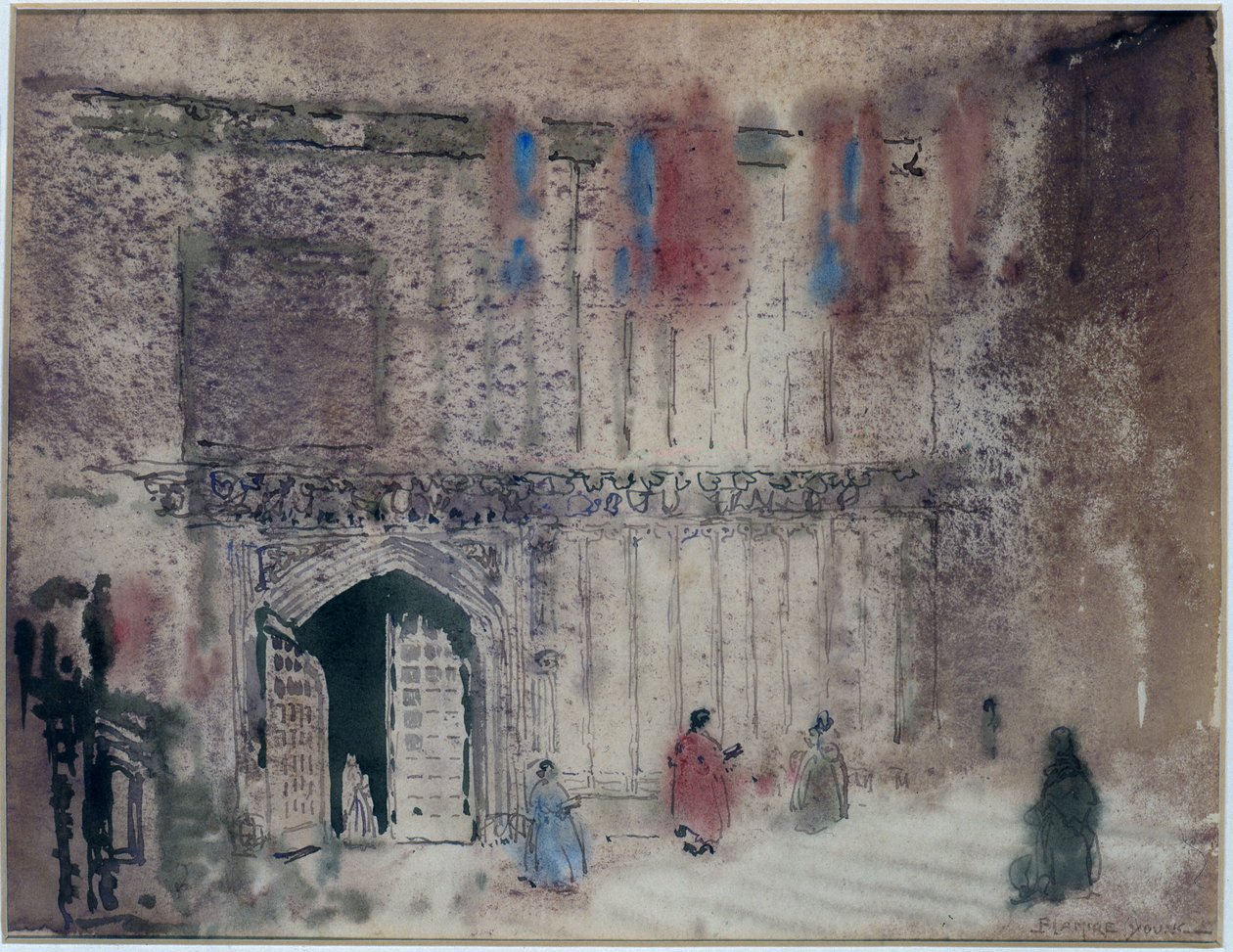 The Red Robe (w/c på papir) av William Blamire Young