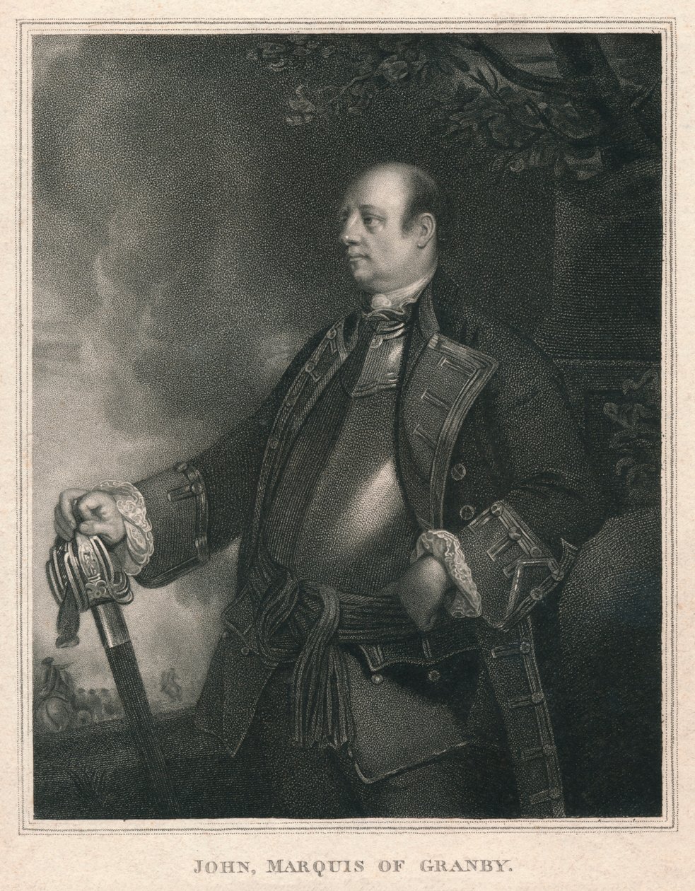 John, markis av Granby, c1758-1760, 1810. av William Bond
