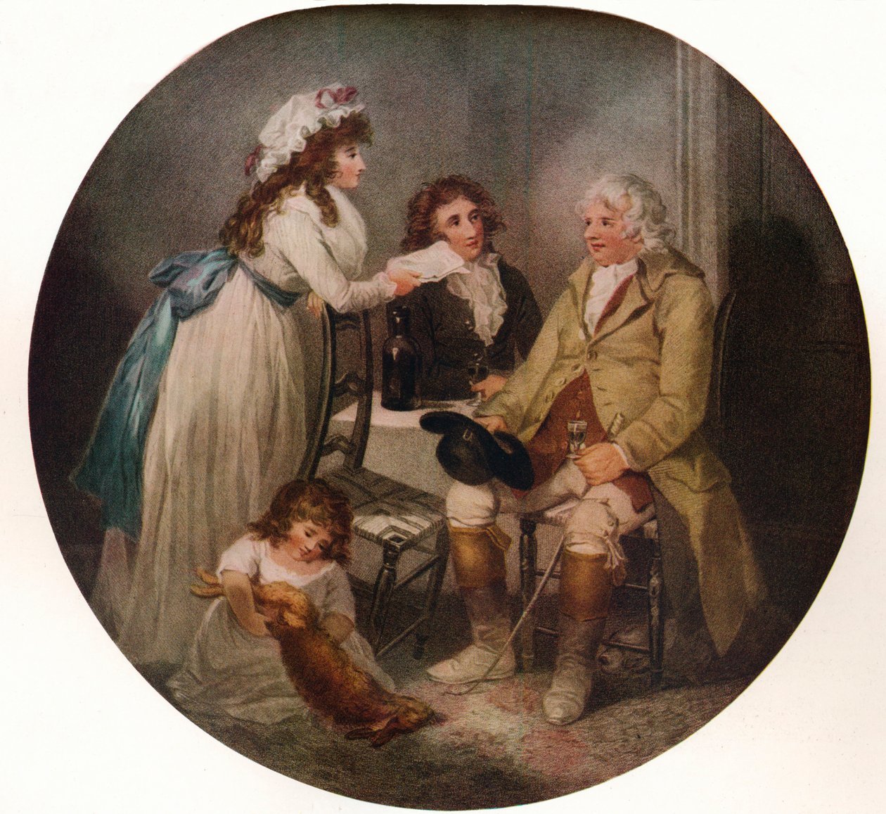 Bøndene besøker hans gifte datter i byen, 1789, 1915 av William Bond