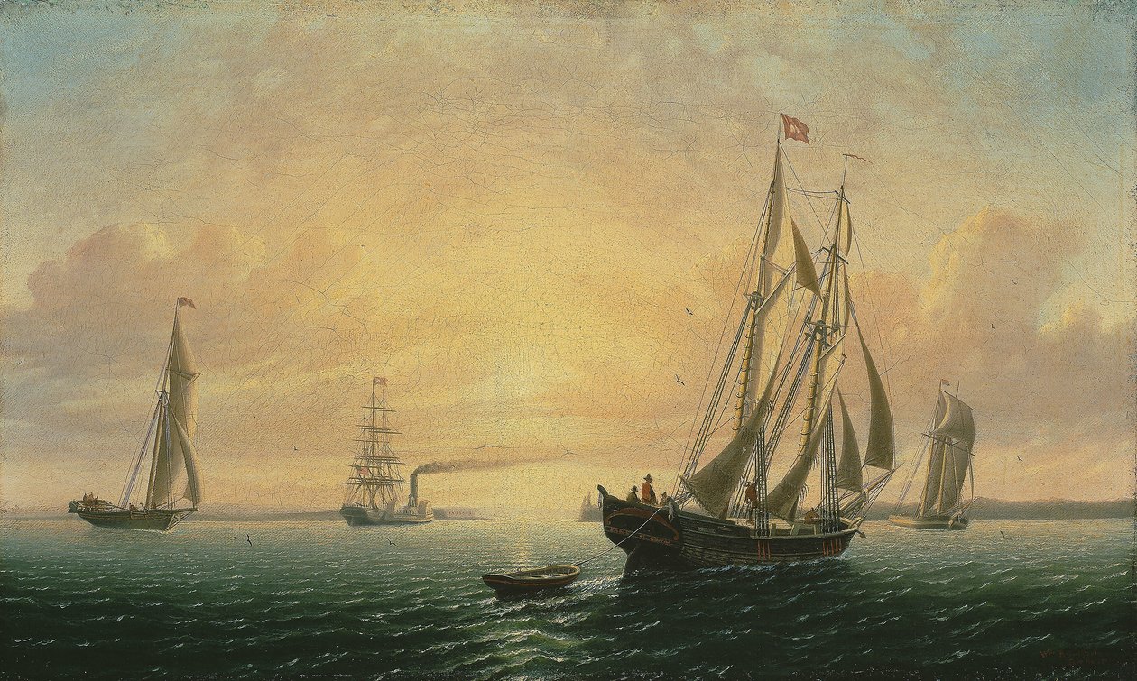 Skonnerten Jane fra Bath, Maine av William Bradford