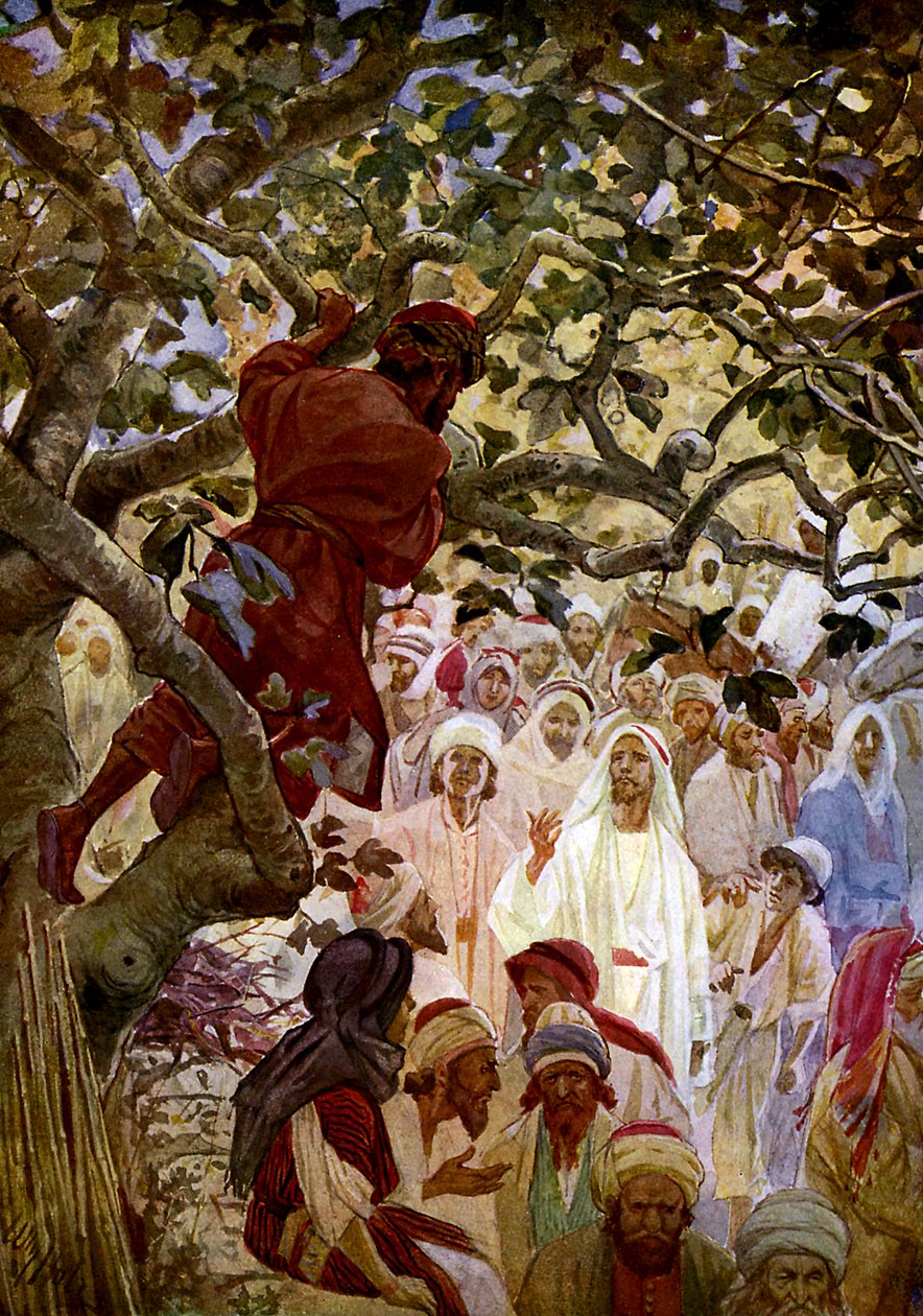Jesus og Sakkeus. - Bibelen av William Brassey Hole