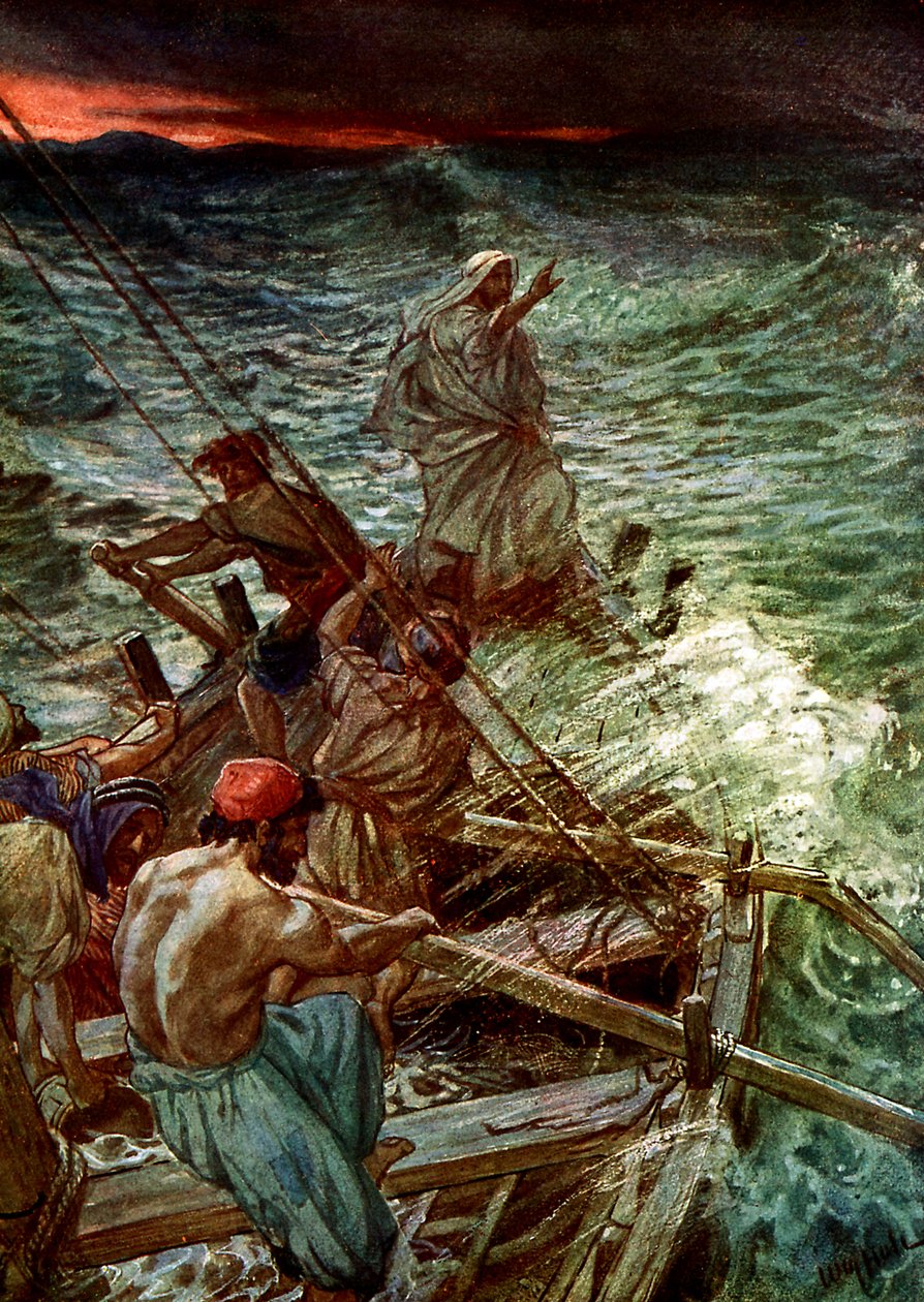 Jesus stiller stormen - Bibelen av William Brassey Hole