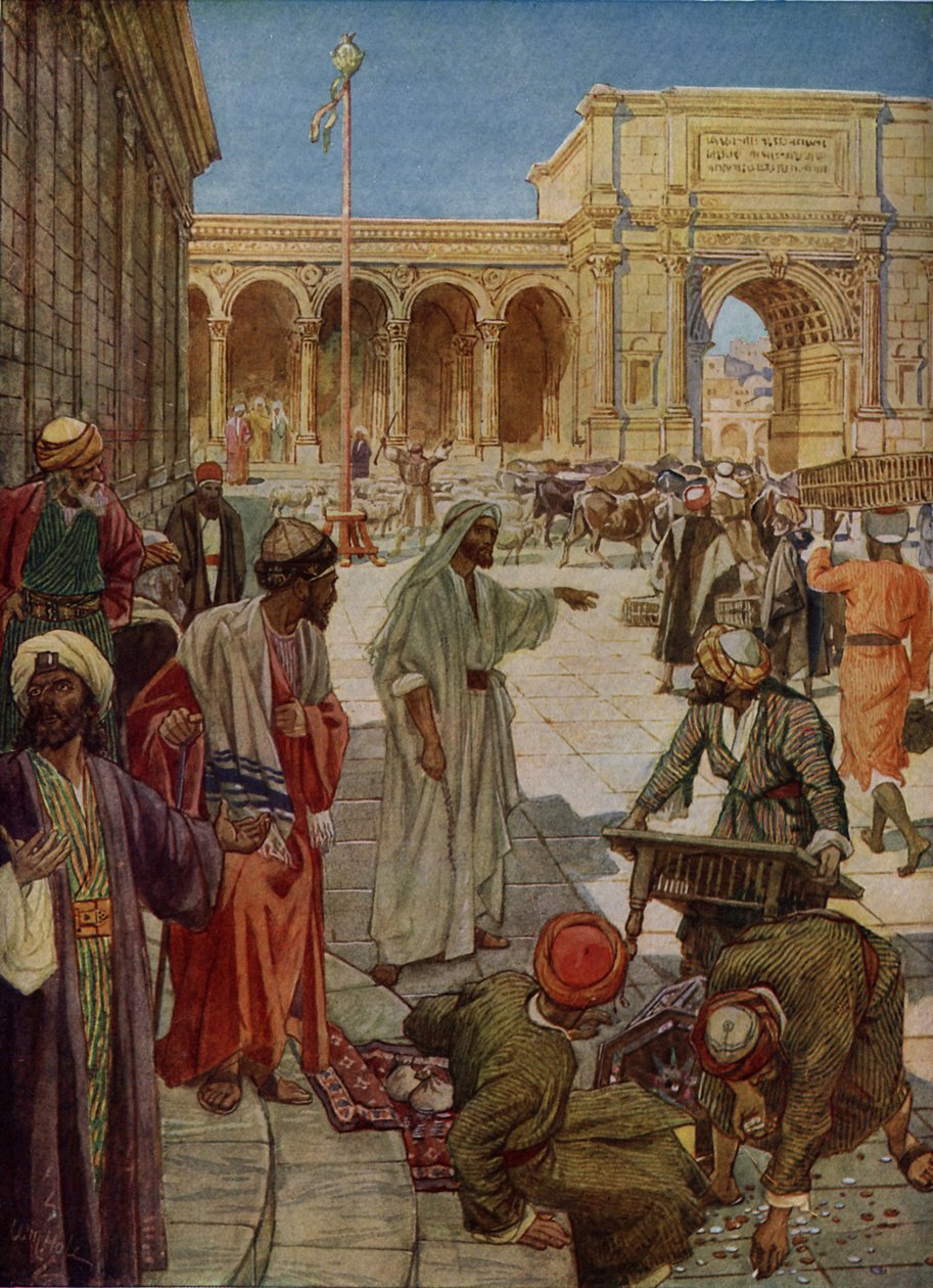 Jesus renser tempelet - Bibelen av William Brassey Hole