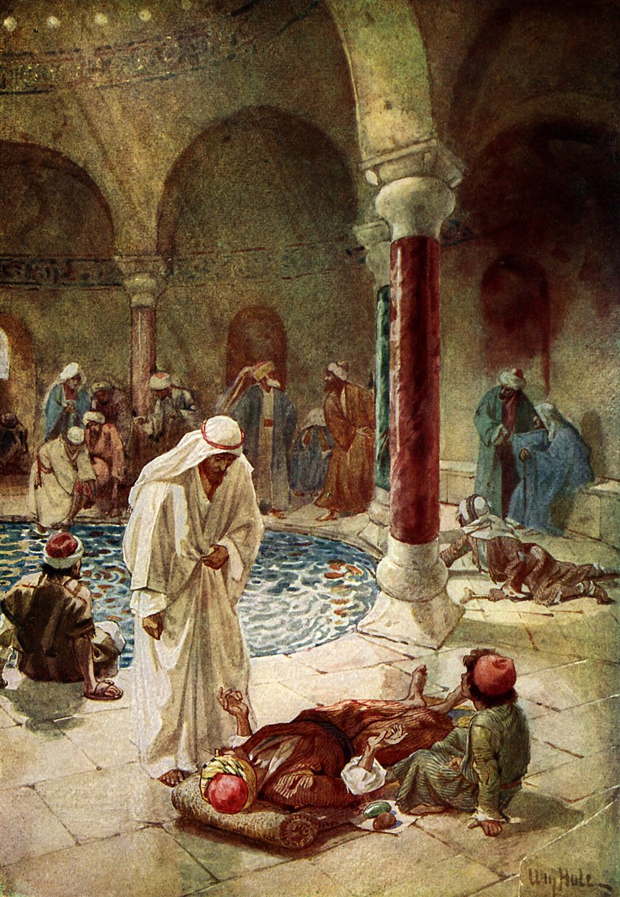 Jesus helbreder en syk mann - Bibelen av William Brassey Hole