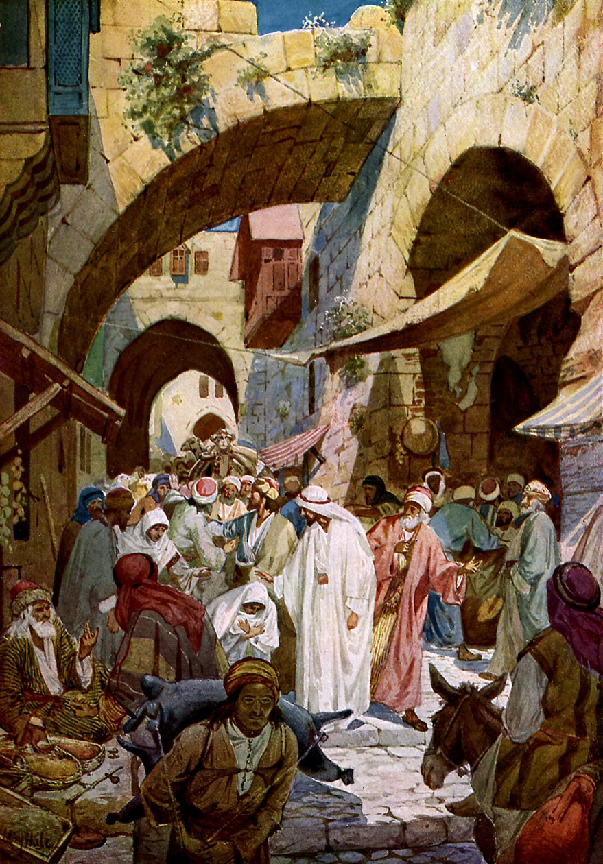 Jesus helbreder en syk kvinne - Bibelen av William Brassey Hole