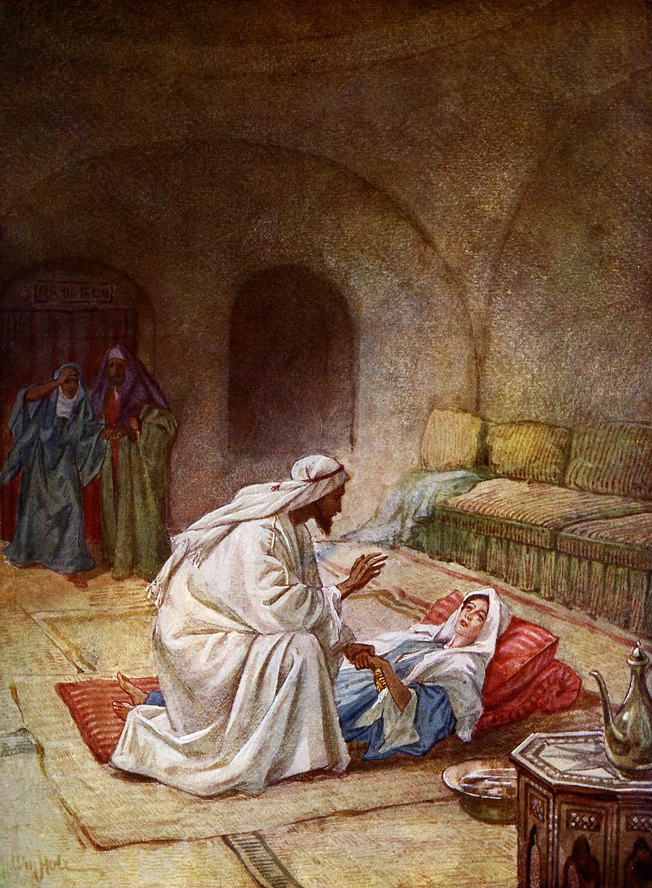 Jesus helbreder en syk jente - Bibelen av William Brassey Hole