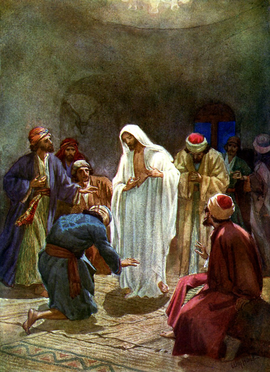 Jesus viser disiplene sine sår - Bibelen av William Brassey Hole