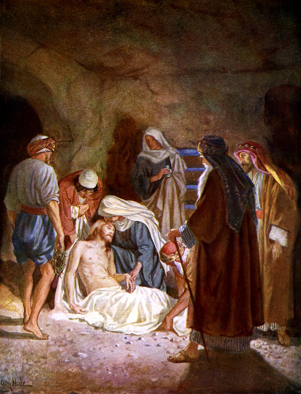 Josef av Arimathaea fjerner Jesu kropp - Bibelen av William Brassey Hole