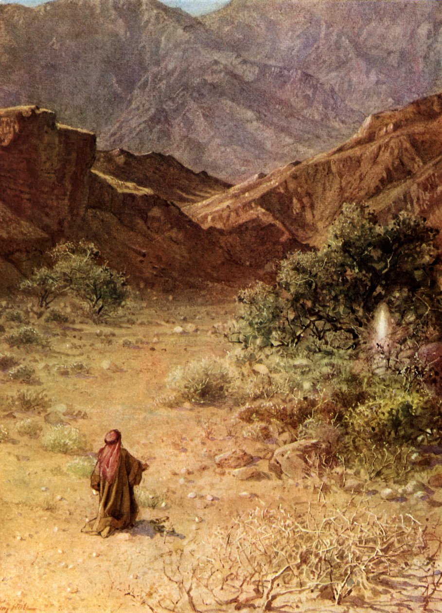 Moses og den brennende busken - Bibelen av William Brassey Hole