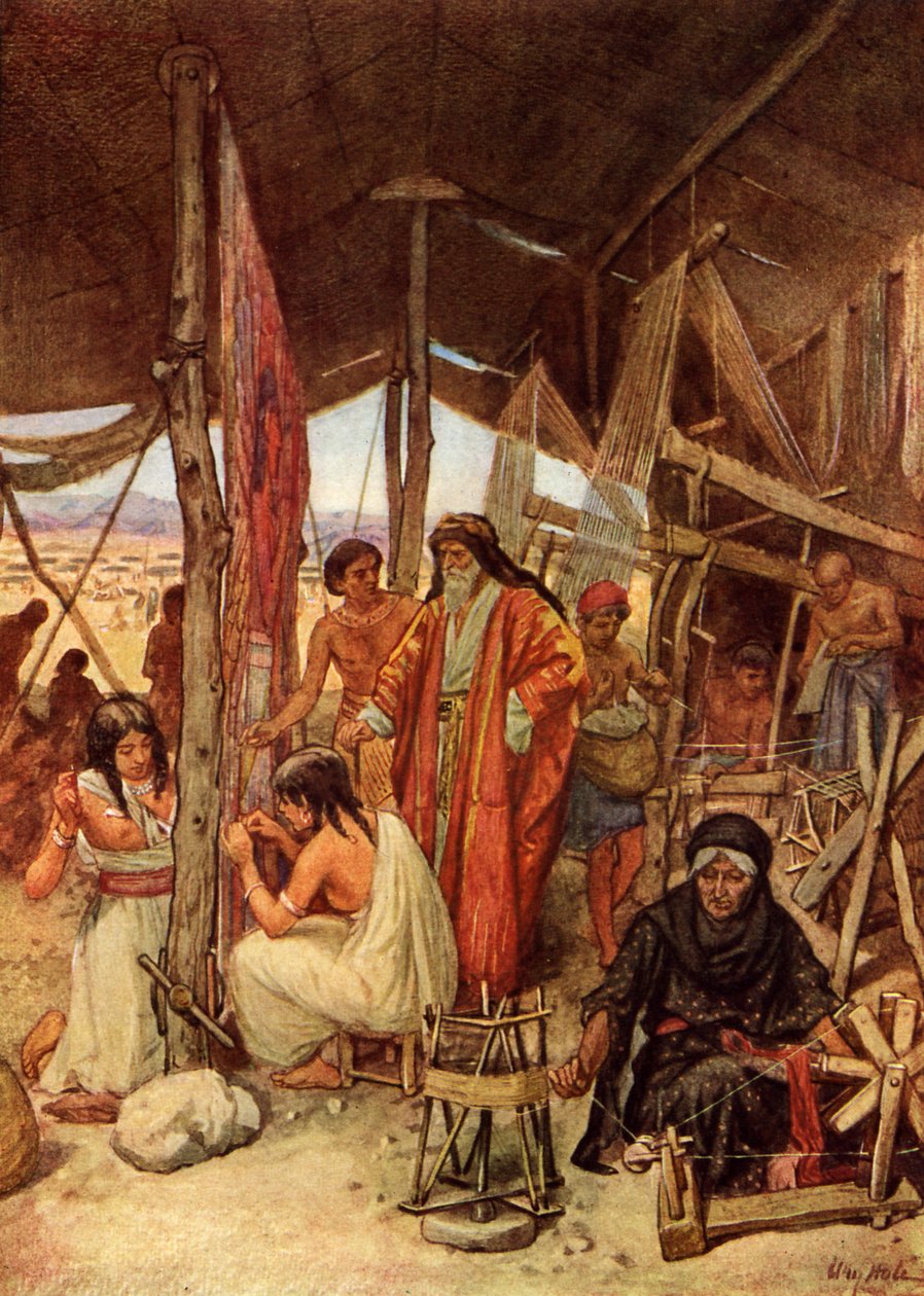 Moses inspiserer Tabernaklet - Bibelen av William Brassey Hole
