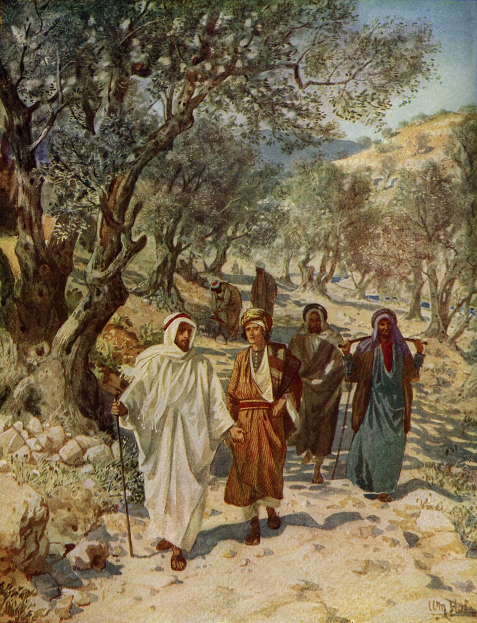 Filip og Natanael blir Jesu disipler - Bibelen av William Brassey Hole